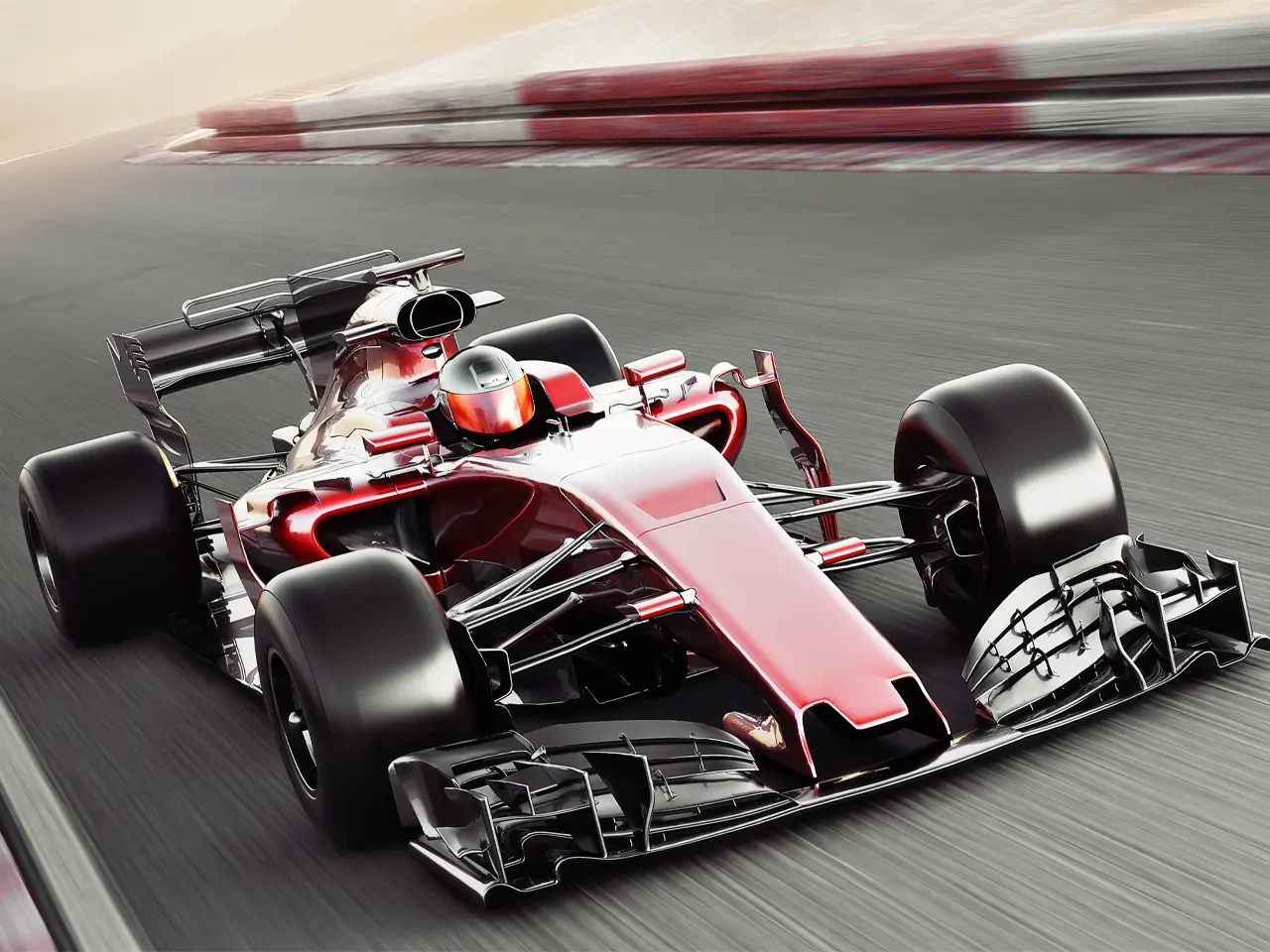 Formula 1 race car lined up on the track starting grid, representing independent EPM QA quality assurance and structured programme oversight